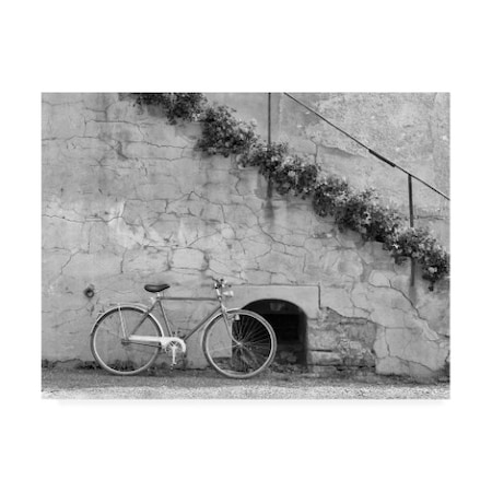 Monte Nagler 'Bicycle And Cracked Wall Einsiedeln Switzerland' Canvas Art,14x19